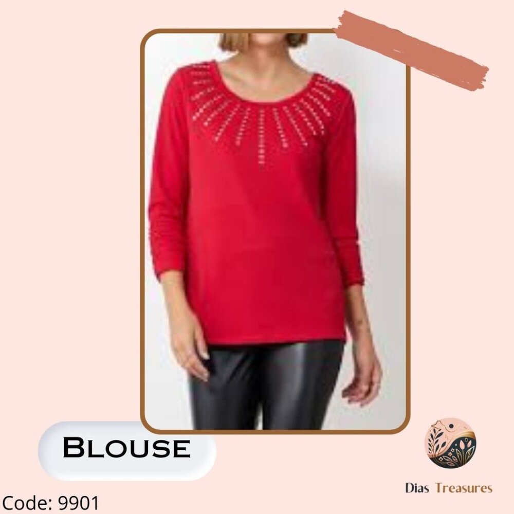 Women Blouse Red - Style & Co